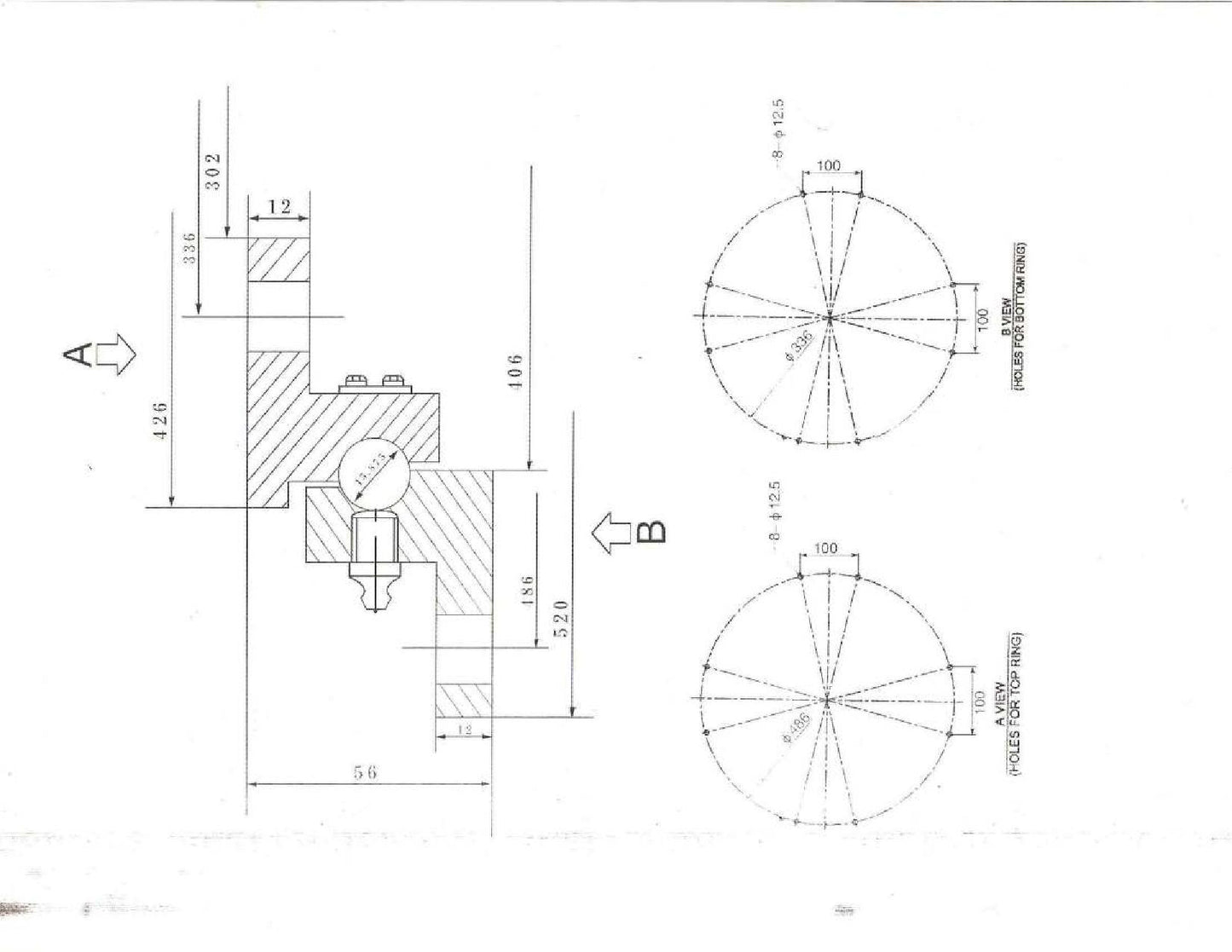 1 Ton Heavy Duty 20 inch Diameter Commercial Turntable Bearings