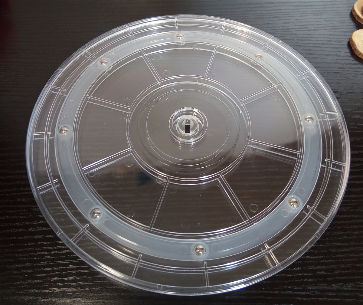 9" Inch Dia. Clear Acrylic Lazy Susan Turntable AS4 Bearing